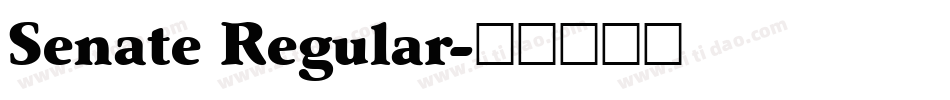 Senate Regular字体转换